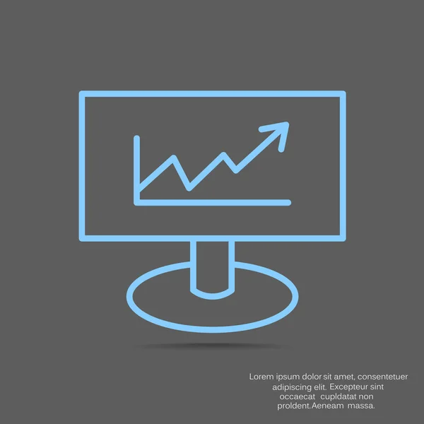 Иконка Плоской Диаграммы Векторная Иллюстрация — стоковый вектор