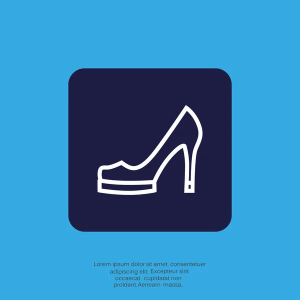 Chaussure Icône Plate Illustration Vectorielle — Image vectorielle
