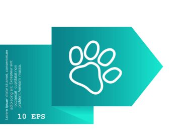 Köpek pençe parça basit simgesi