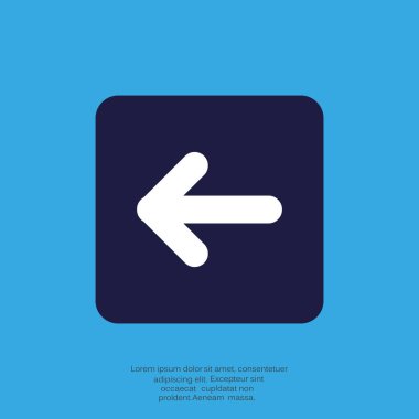 ok düz simgesi, vektör illüstrasyonu