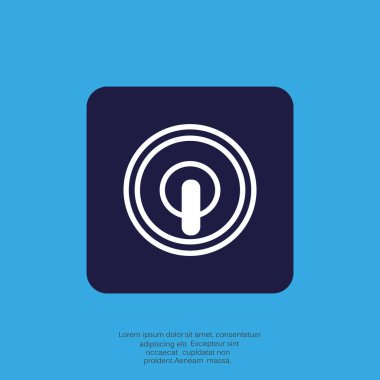 düğme simgesi vektör illüstrasyonu