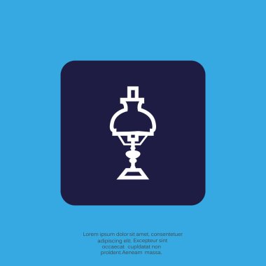 lamba yassı simgesi, vektör çizimi