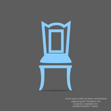 sandalye simgesi çizimi 