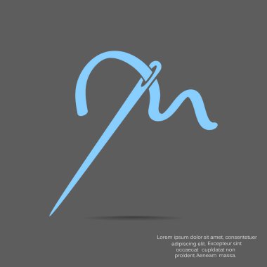 İğne basit web simgesi ile konu