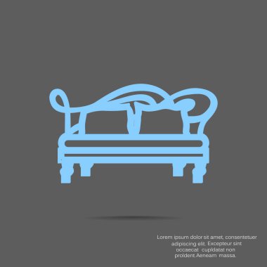 kanepe ikonu vektör illüstrasyonu 