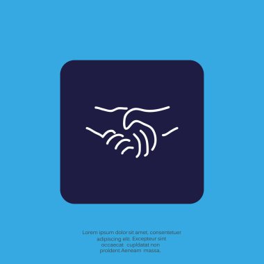 İş düz simgesi, vektör illüstrasyonu