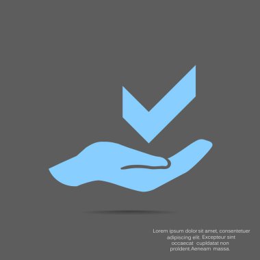 el web simgesi üzerinde onay işareti. vektör tasarımı