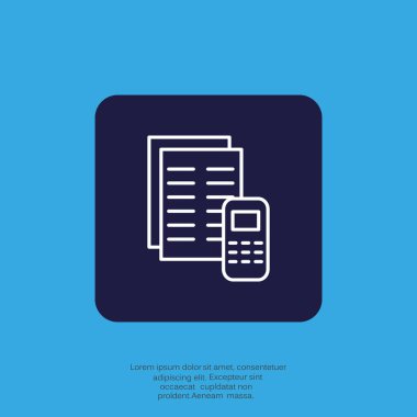 Kağıtları cep telefonu basit web simgesi ile