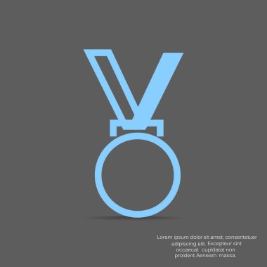 Madalya ikon vektör illüstrasyonu 