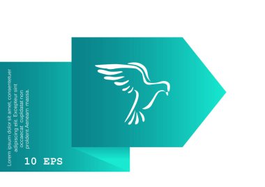 kuş simgesi, vektör illüstrasyonu 