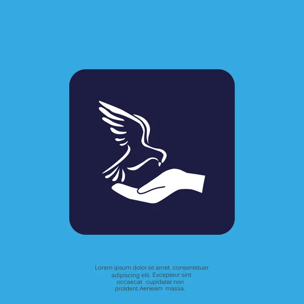 Icona Dell Uccello Illustrazione Vettoriale — Vettoriale Stock