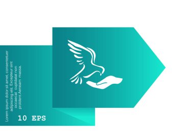 kuş simgesi, vektör illüstrasyonu 