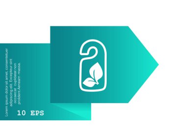 çevre Eko kavramı, yaprakları etiketinde, vektör çizim 