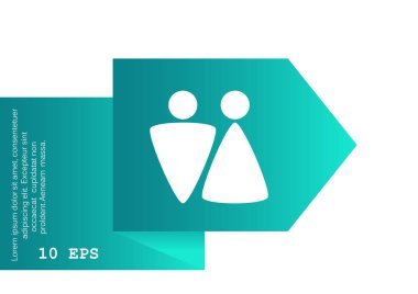 Cinsiyet işaretleri ile WC simgesi