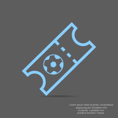 bilet ikonu vektör illüstrasyonu