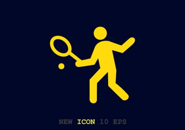 tenis oyuncusu vektör çizim 