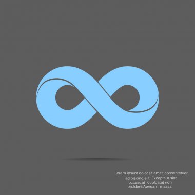 Infinity düz işareti, vektör çizim 