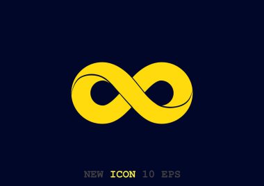 Infinity düz işareti, vektör çizim 