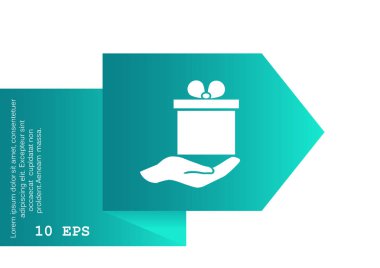 hediye kutsal kişilerin resmi, vektör çizim tutan el