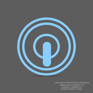 düğme simgesi vektör illüstrasyonu