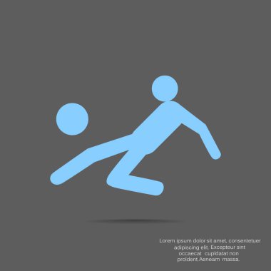 futbolcu simge vektör çizim 