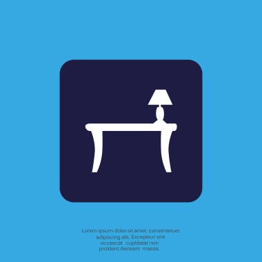 Masa lambası vektör çizim ile 