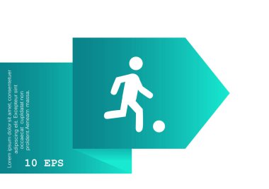 futbolcu simge vektör çizim