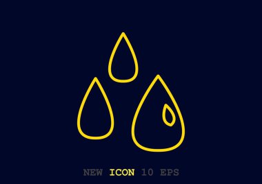 Sıvı damlacıkları basit web simgesi