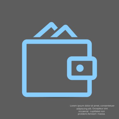 m-cüzdan web simge vektör çizim 