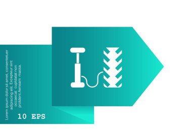 Hava pompası işareti simgesi, vektör çizim taşıma