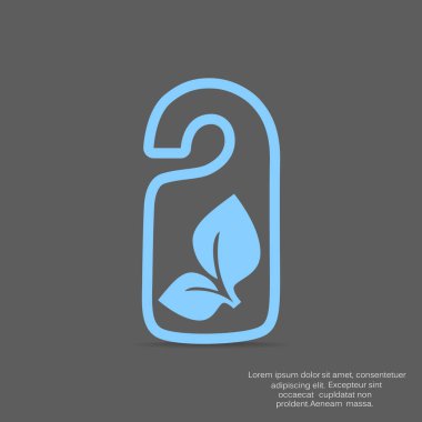 çevre Eko kavramı, yaprakları etiketinde, vektör çizim 