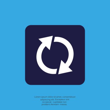 döndürme oklarını bir daire web simgesi. vektör tasarımı