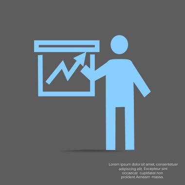 iş diyagramı düz kutsal kişilerin resmi, vektör çizim