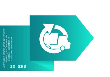 Nakliye ve teslimat web simgesi, vektör tasarımı