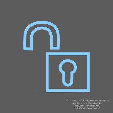 kilit simgesi güvenlik simge vektör çizim