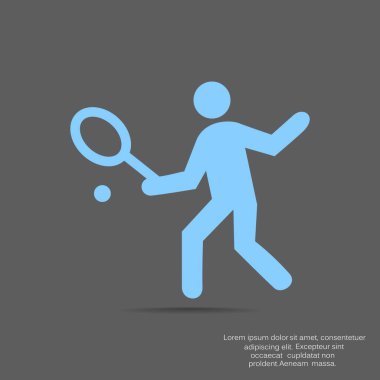 tenis oyuncusu vektör çizim 