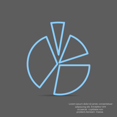 İş diyagramı düz simgesi web tasarımı için