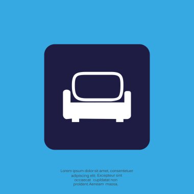 kanepe ikonu vektör illüstrasyonu 