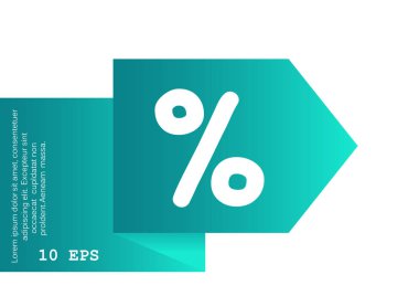 yüzde web simgesi. vektör tasarımı