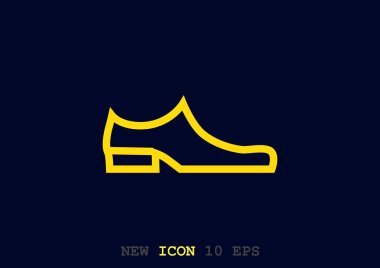 Ayakkabı düzlüğü simgesi, vektör illüstrasyonu