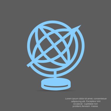 Küresel simge vektör illüstrasyonu 