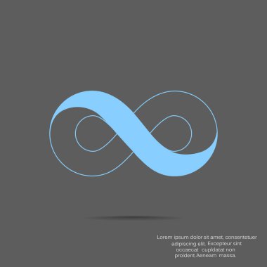Infinity düz işareti, vektör çizim 