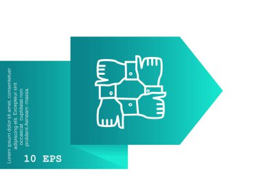 İş düz simgesi, vektör illüstrasyonu