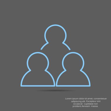 Business People düz simgesi, vektör illüstrasyonu