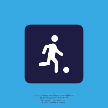 futbolcu simge vektör çizim