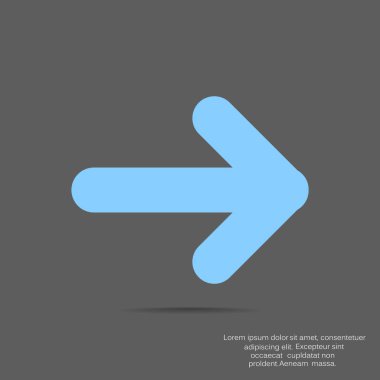 ok düz simgesi, vektör illüstrasyonu