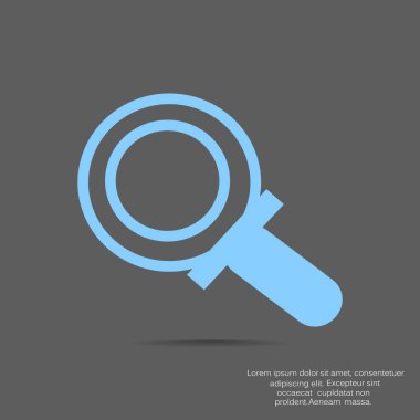 büyütme cam simge vektör çizim