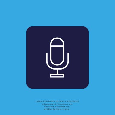 mikrofon simgesi vektör illüstrasyonu