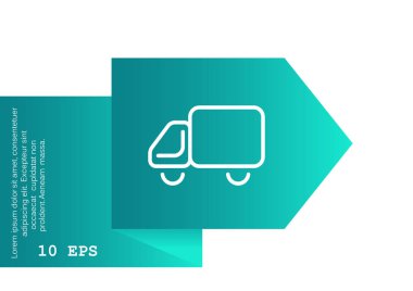 Nakliye ve teslimat web simgesi, vektör tasarımı