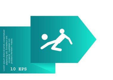 futbolcu simge vektör çizim 